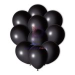 Set baloane din latex , negru , 25 cm