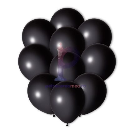 Set baloane din latex , negru , 25 cm