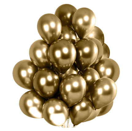 Set 50 baloane cromate , auriu , 30 cm