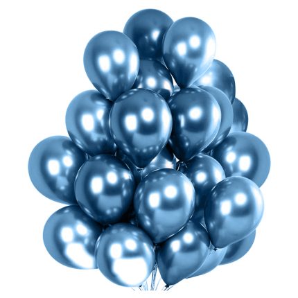 Set baloane cromate , albastru , 30 cm