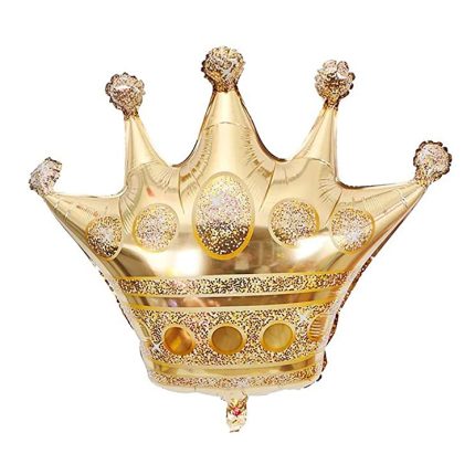 Balon folie figurina coroana , auriu , 75x70 cm