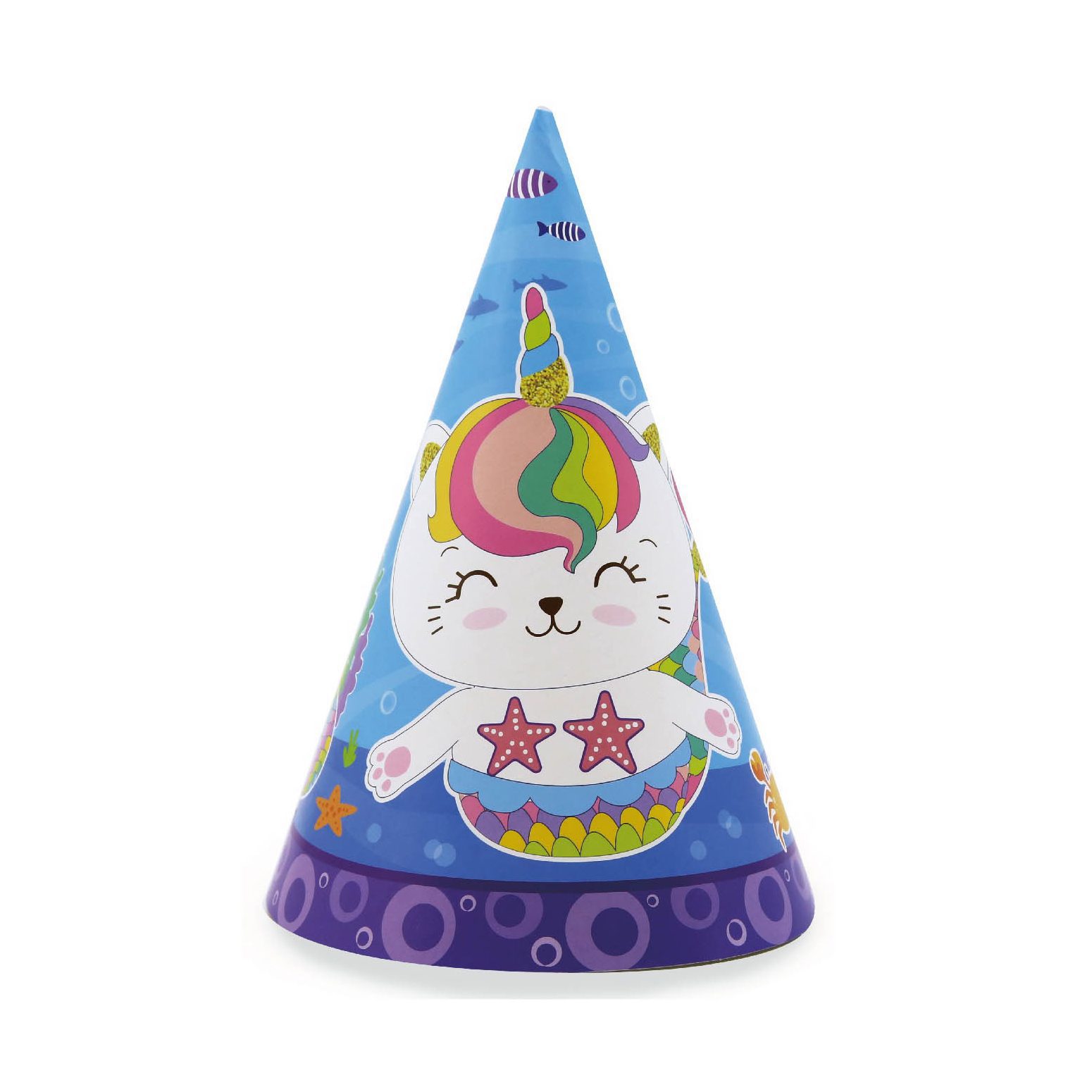 Set 6 coifuri , pisica sirena , 20x13.50 cm