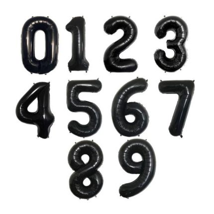 Balon cifra din folie metalizata , negru