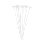 Set 10 bete cu rozete pentru baloane , alb , 42 cm