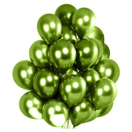 Set 50 baloane cromate , verde , 30 cm
