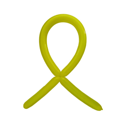 Set 100 baloane modelaj , galben , 4.5x125 cm