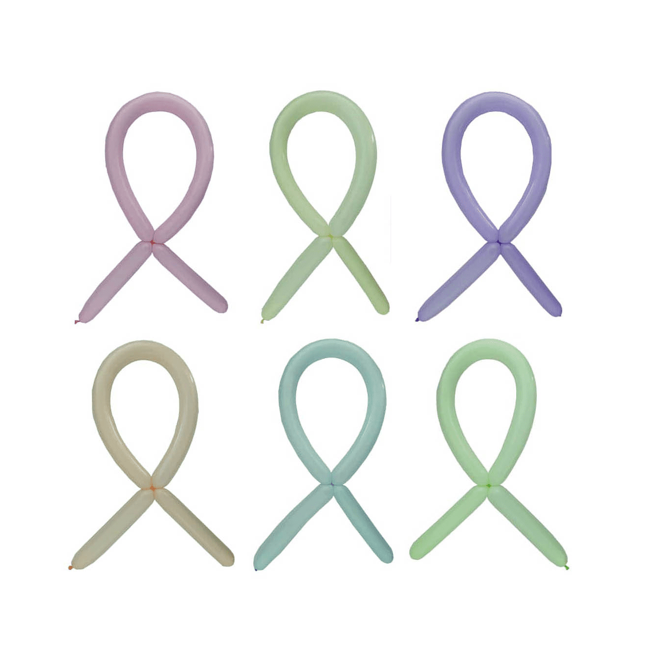 Set 100 baloane modelaj , pastel , 4.5x125 cm