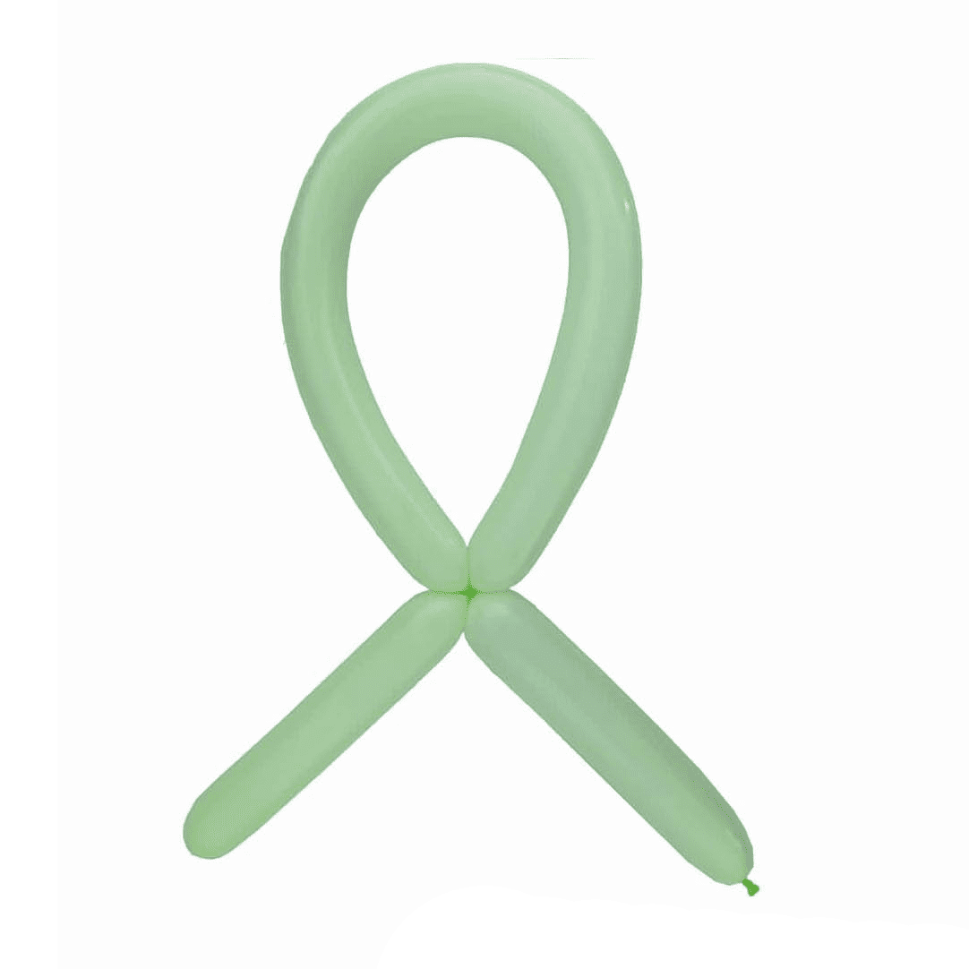 Set 100 baloane modelaj , verde pal , 4.5x125 cm