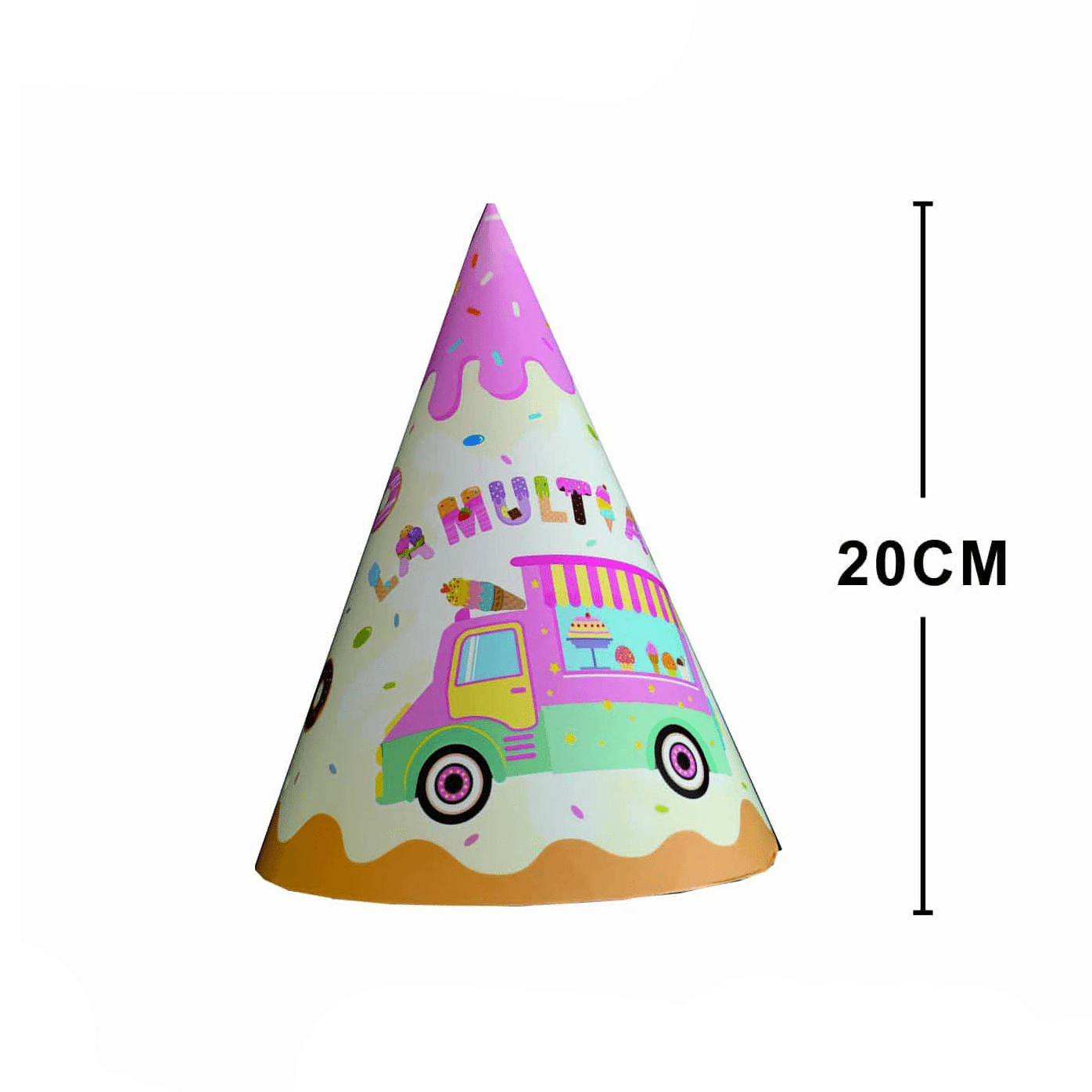 Set 6 coifuri , masinuta cu inghetata , 20x13.5 cm