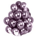 Set 50 baloane cromate , mov deschis , 30 cm