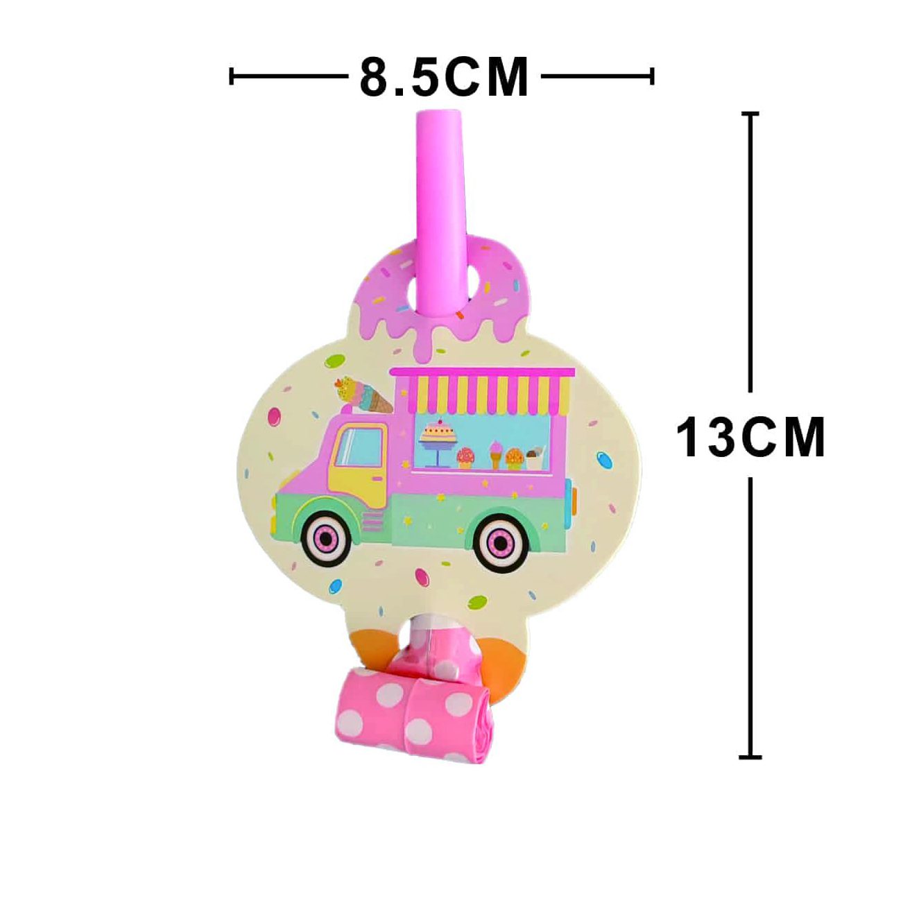 set 6 suflatori masinuta cu inghetata , multicolor