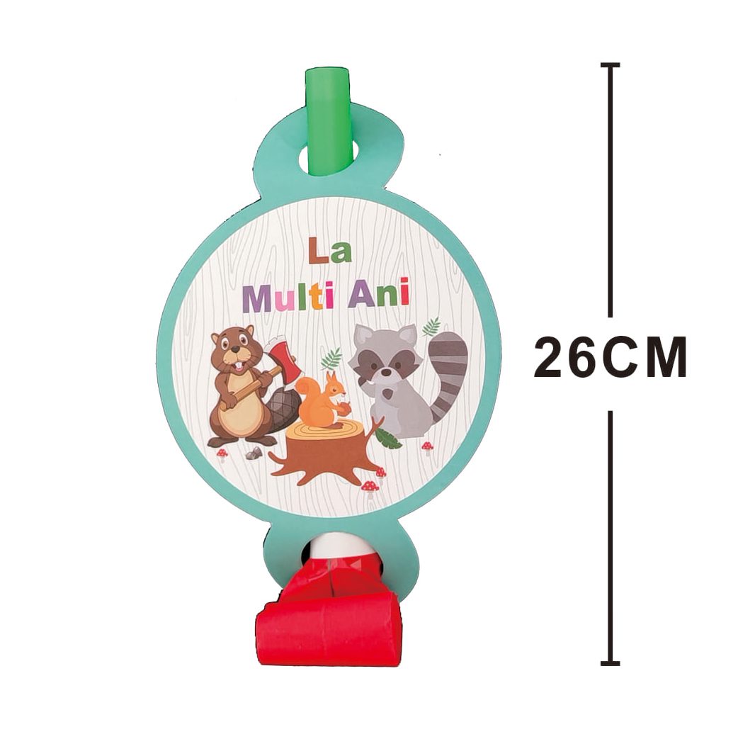 set 8 suflatori animalute , multicolor