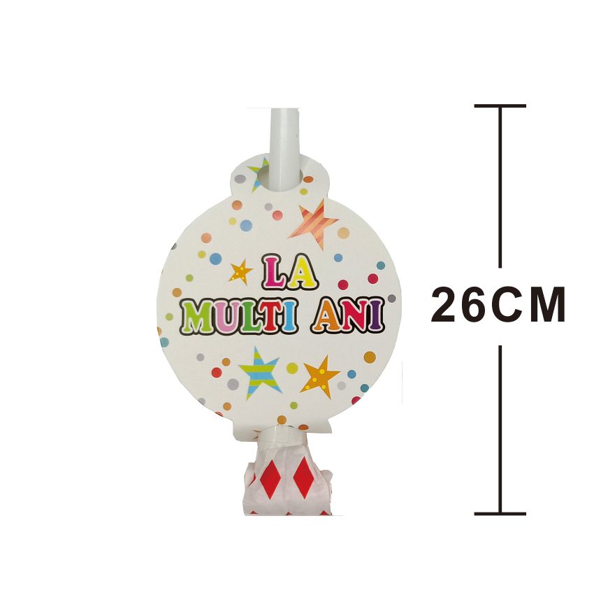 set 8 suflatori la multi ani , multicolor