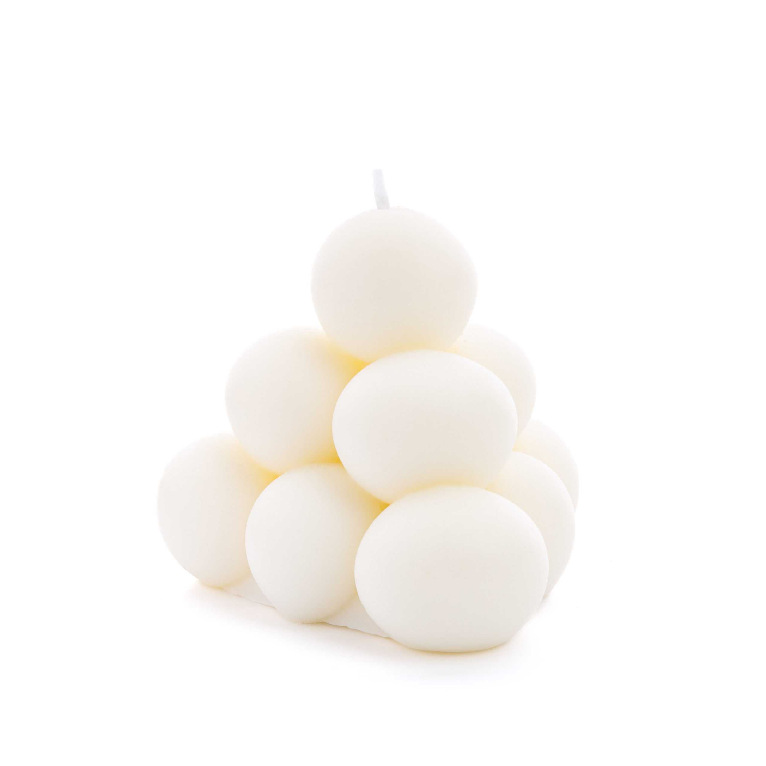 Lumanare parfumata forma piramida , alb , 7.8 x 7.8 x 7 cm