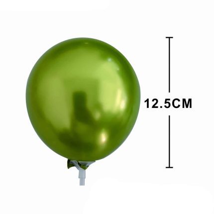 Set 100 baloane cromate , verde deschis ,12.5 cm