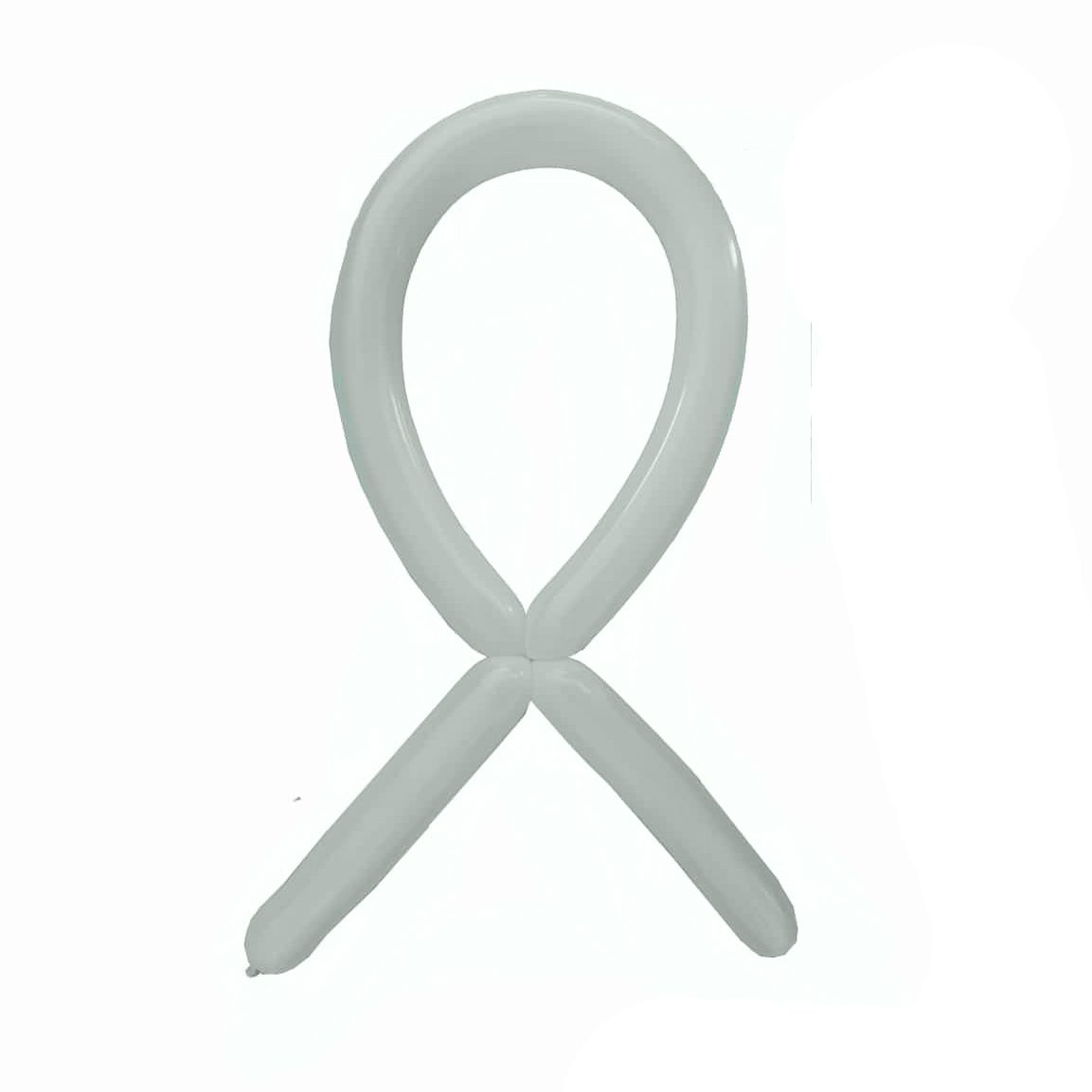 Set 100 baloane modelaj , alb , 4.5x125 cm