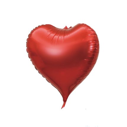 Balon din folie metalizata , forma inima , rosu , 55 cm