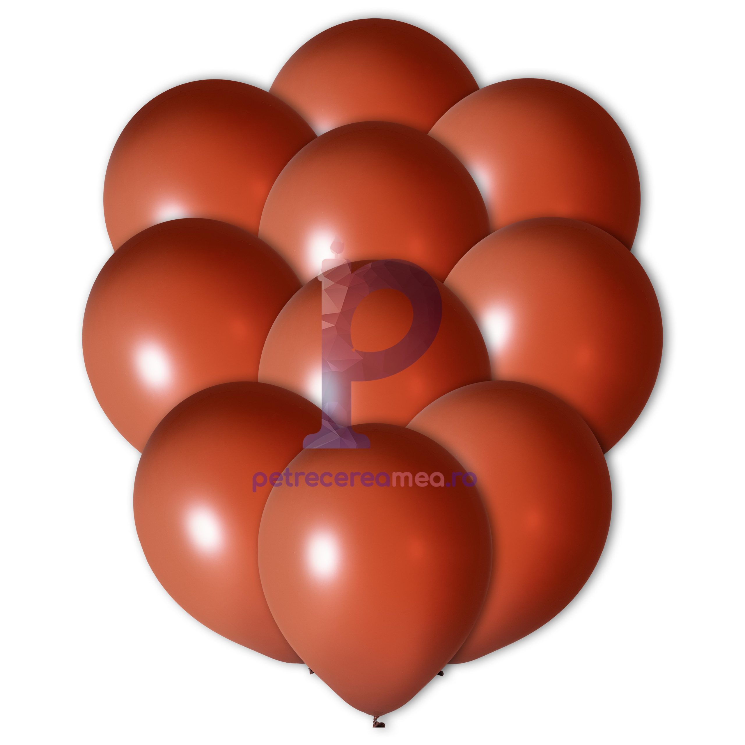 Set 100 baloane din latex , castaniu , 30 cm