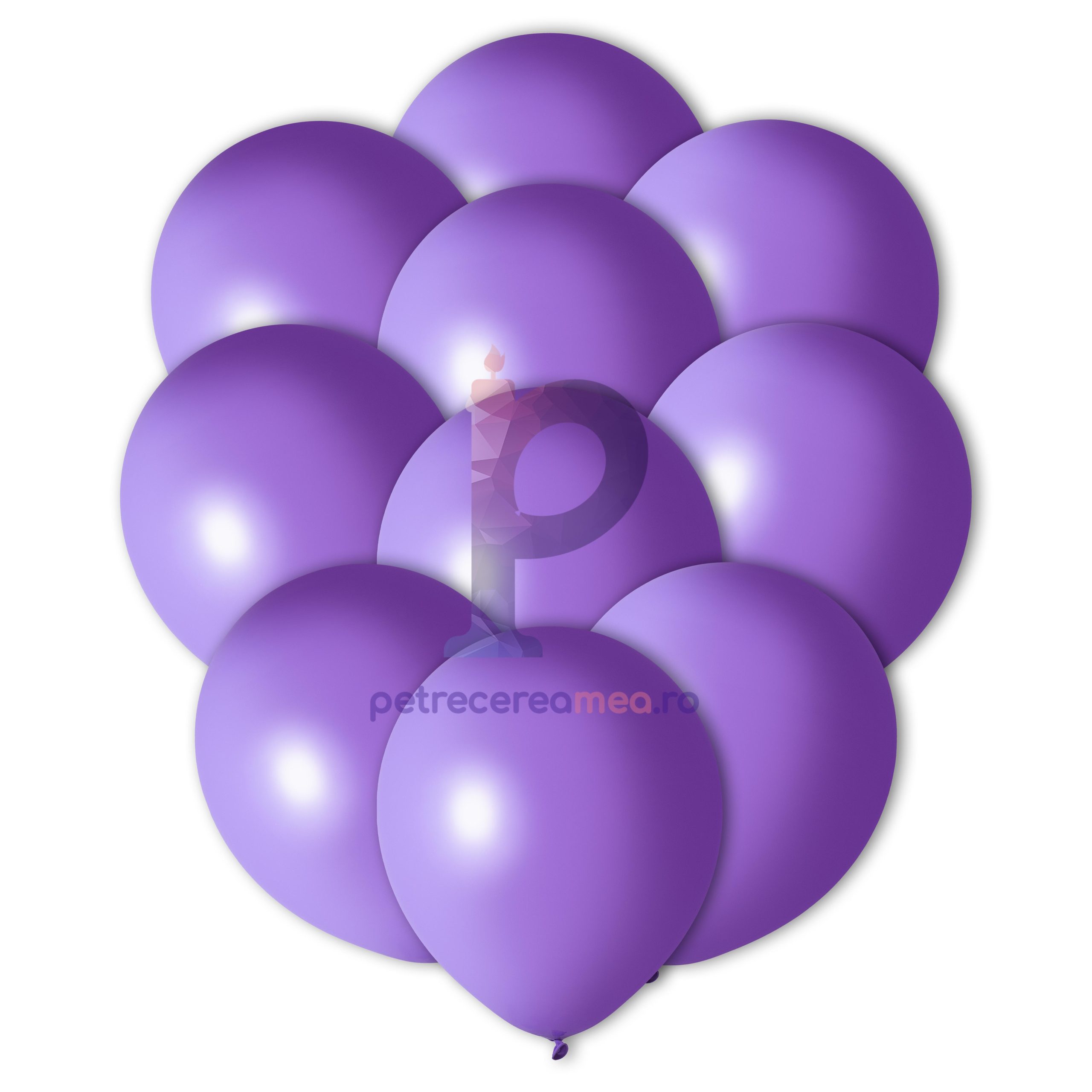 Set 100 baloane din latex , mov inchis , 30 cm