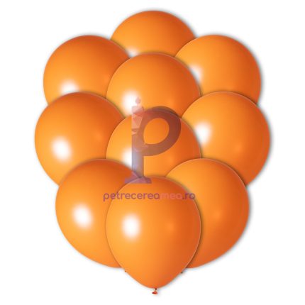 Set 100 baloane din latex , portocaliu , 30 cm