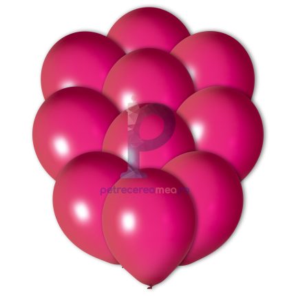 Set 100 baloane din latex , visiniu inchis , 30 cm