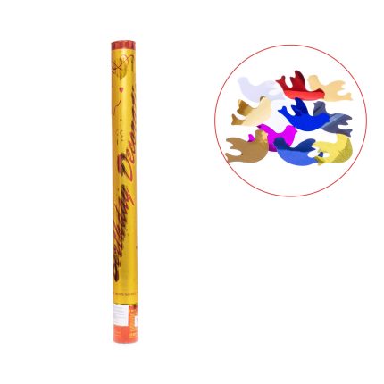 Tun confetti in forma de porumbei , multicolor , 60 cm