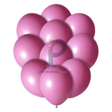 Set 100 baloane din latex , mov magenta , 30 cm