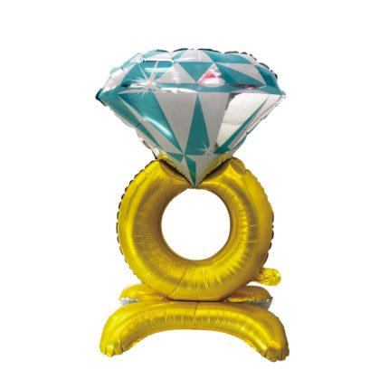 Balon din folie metalizata , inel cu suport , 85x45 cm