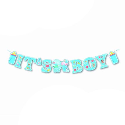 Ghirlanda It_s a boy , albastru , 4.5m