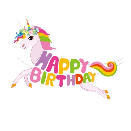 Ghirlanda unicorn , roz , 4.5m