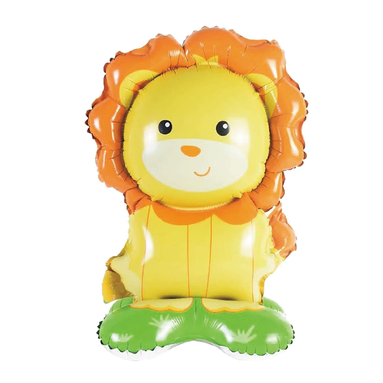 Balon din folie metalizata , leu cu suport , 42×30 cm