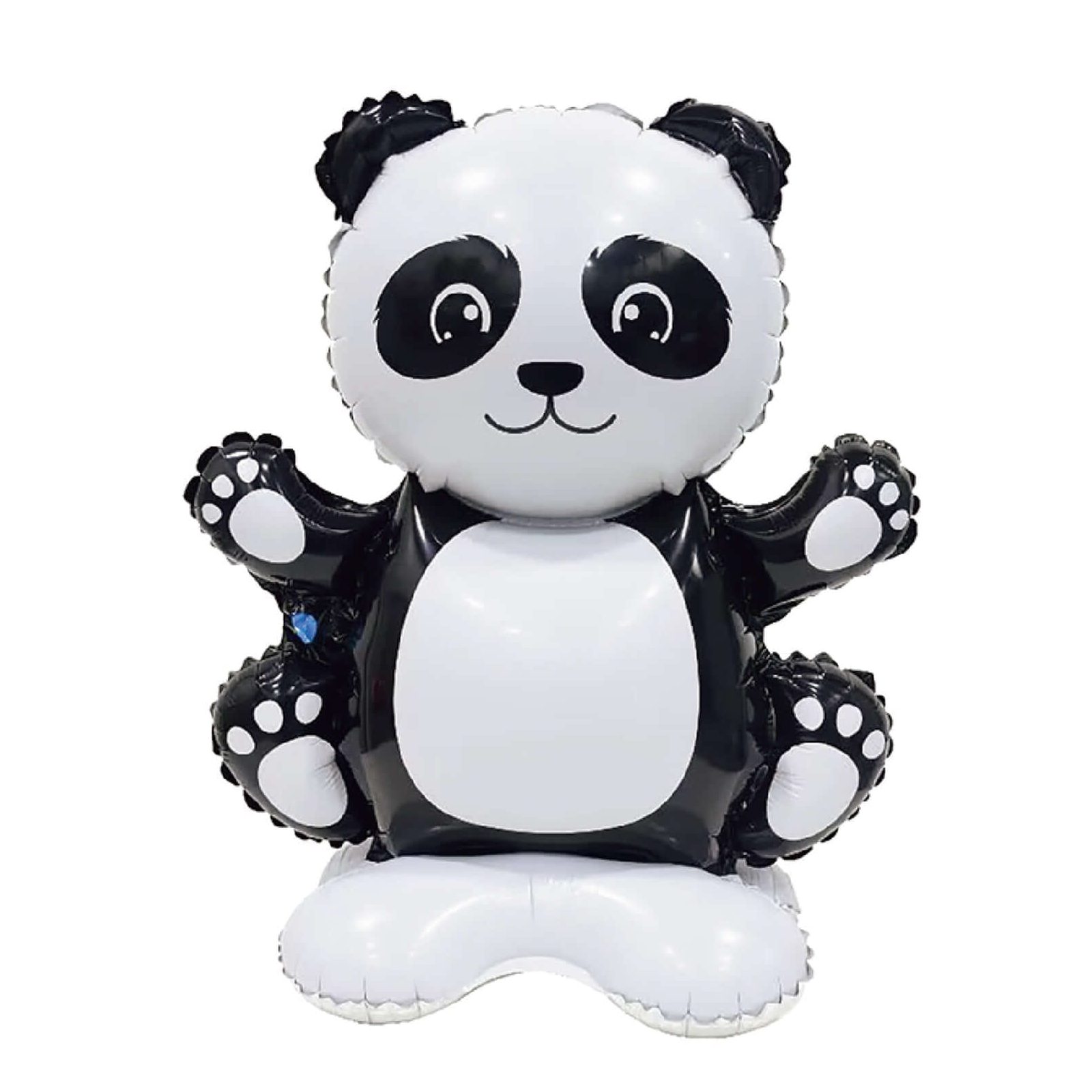 Balon din folie metalizata , urs panda cu suport , 42×35 cm