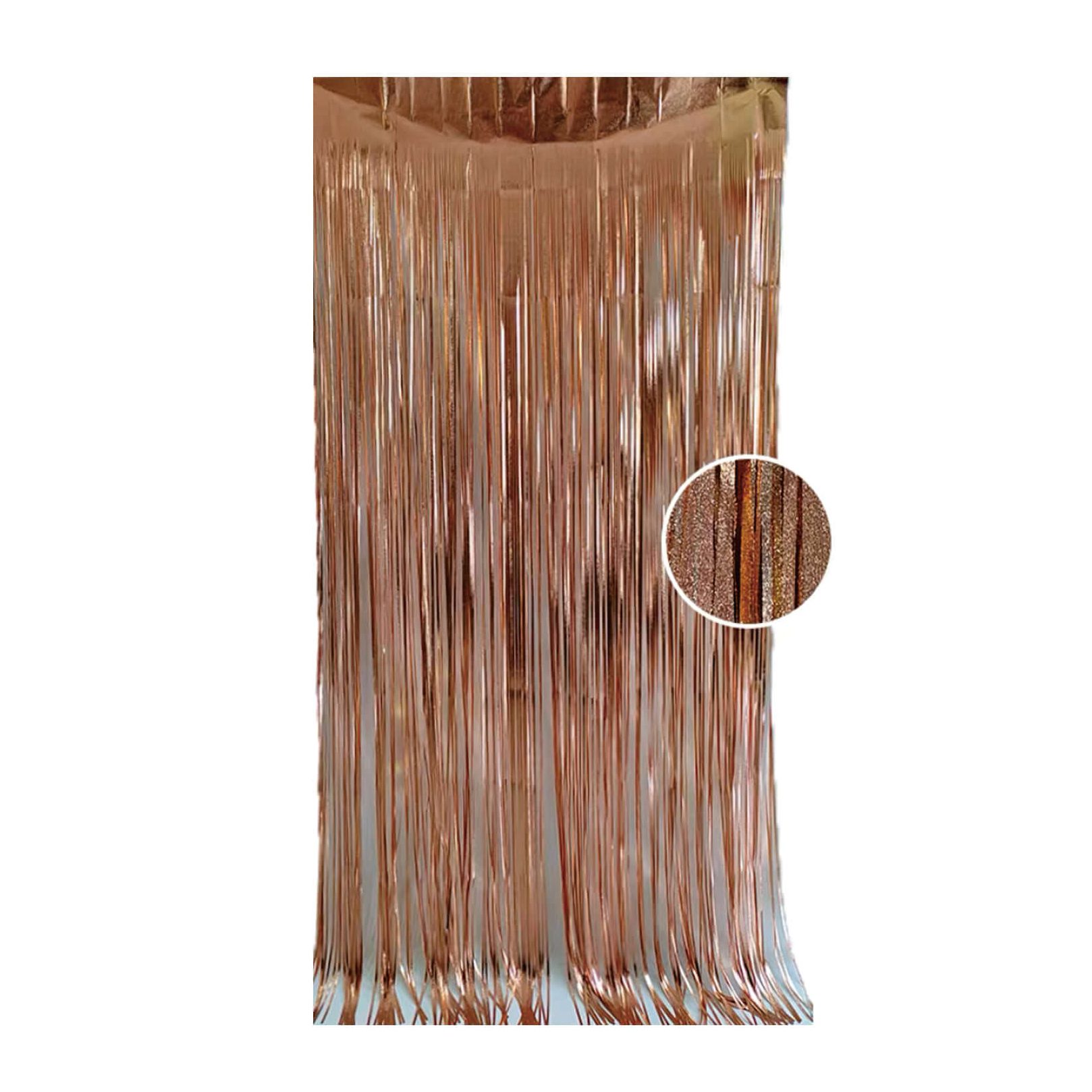 Perdea din folie metalizata , rose gold , 2m x 1m