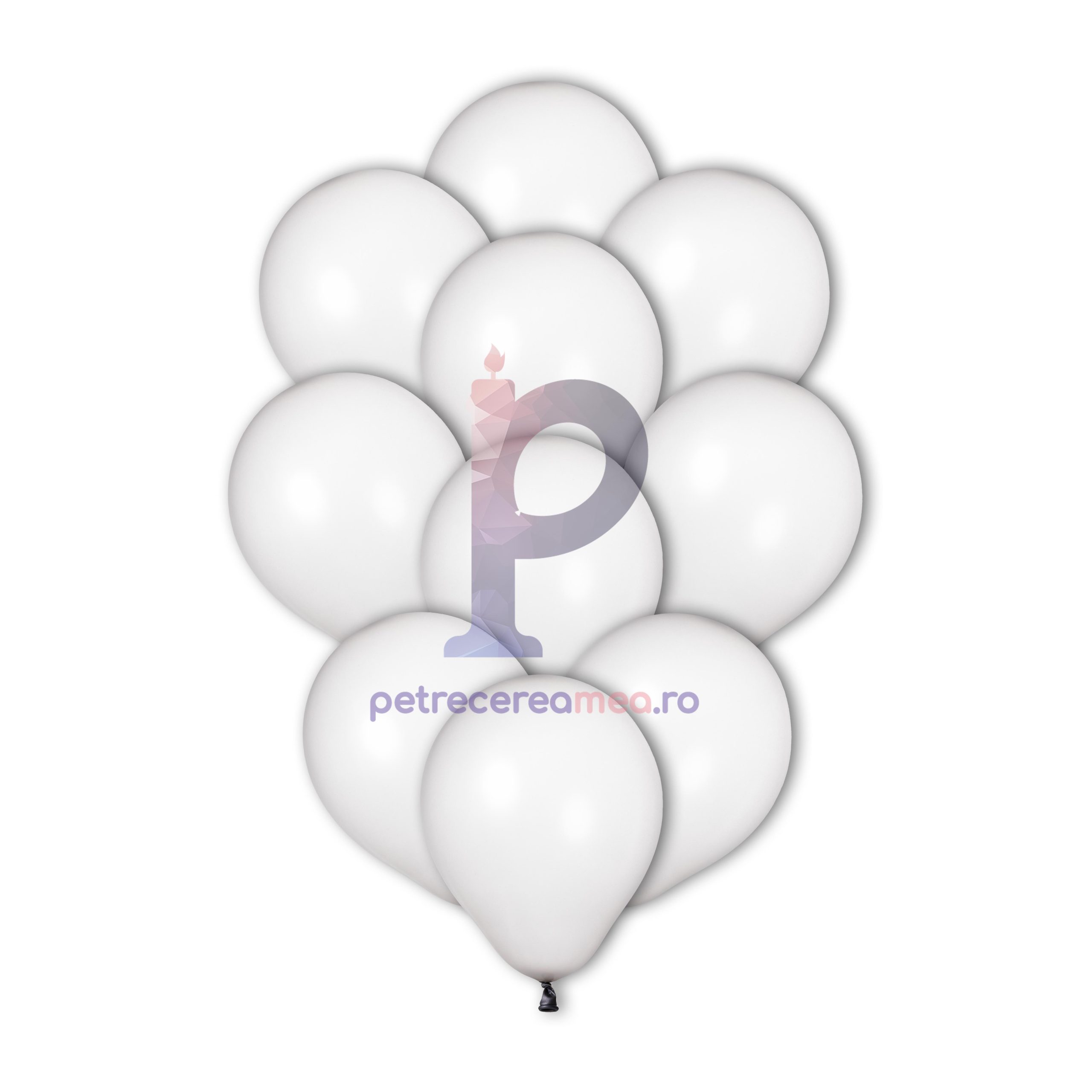 Set 100 baloane din latex , gri sidefat semitransparent , 12.5 cm