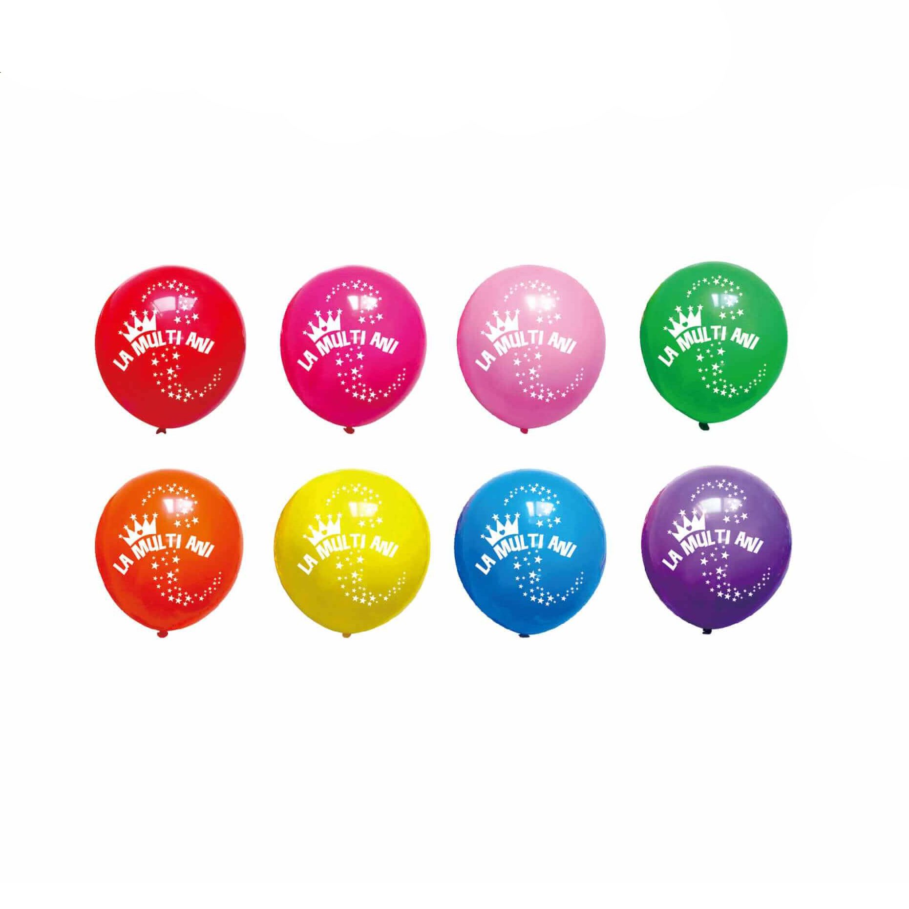 Set 20 baloane latex imprimeu coroana , 30 cm