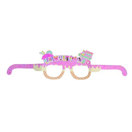Set 6 perechi de ochelari pentru petrecere din carton tip masinuta cu inghetata