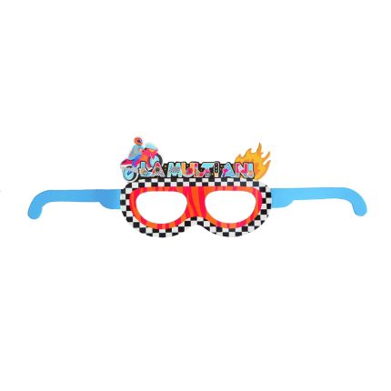 Set 6 perechi de ochelari pentru petrecere din carton tip motocicleta