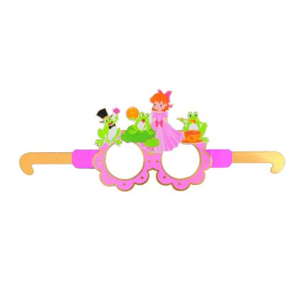 Set 6 perechi de ochelari pentru petrecere din carton tip printesa