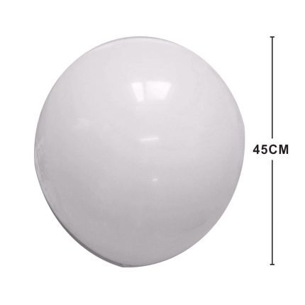 Set baloane jumbo din latex , alb , 45 cm