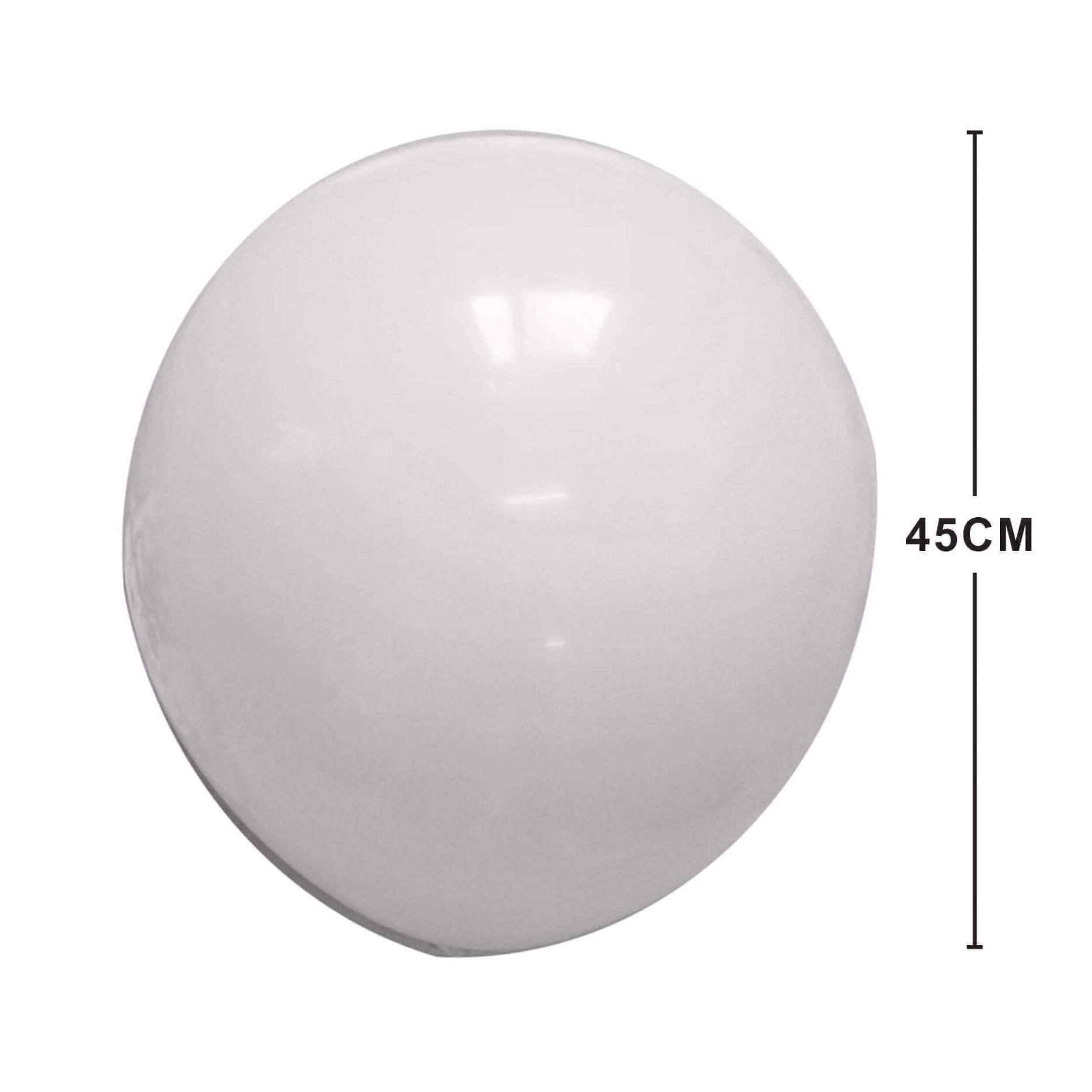 Set baloane jumbo din latex , alb , 45 cm