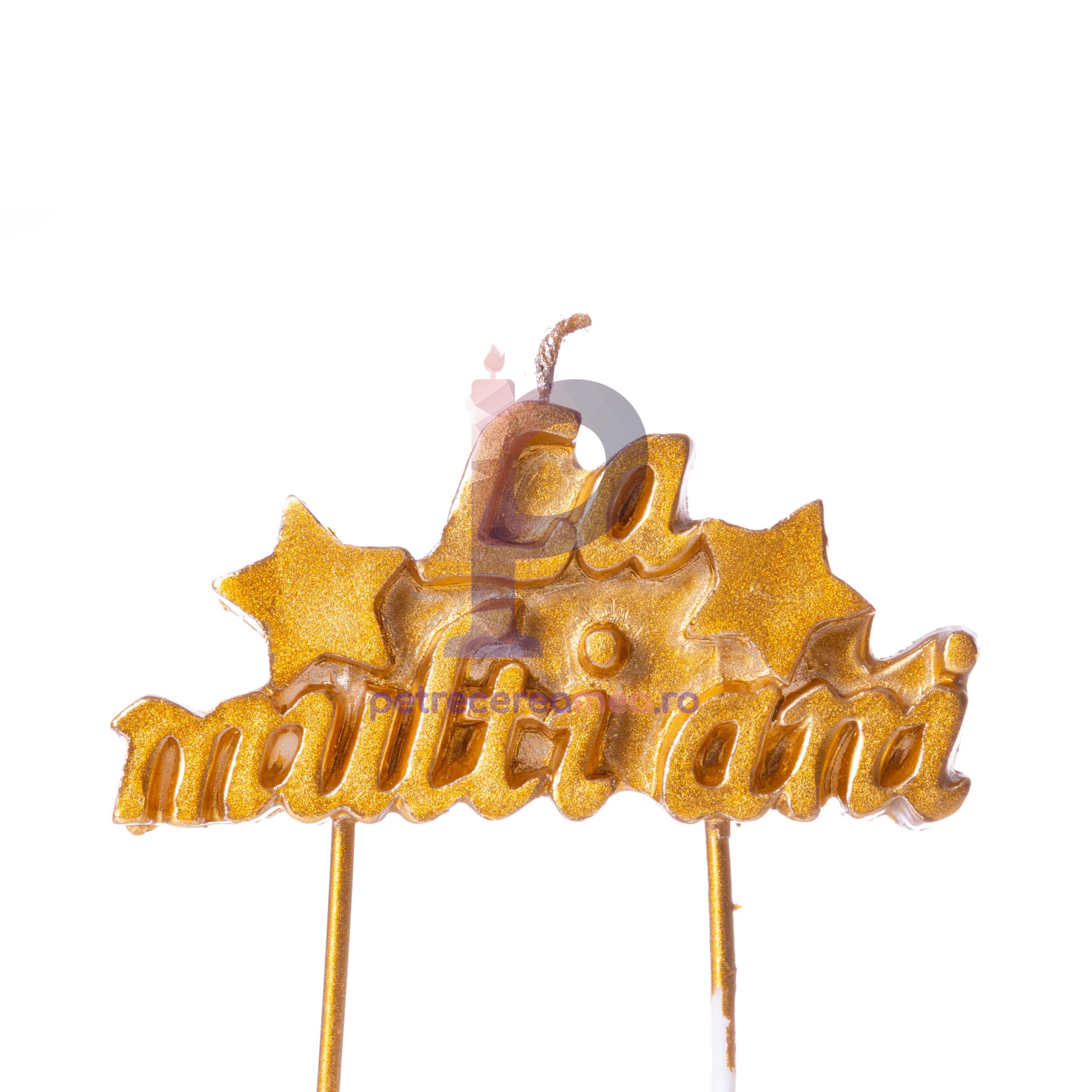 Lumanare la multi ani , auriu