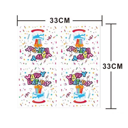 Set 20 servetele , happy birthday confetti , 33x33 cm