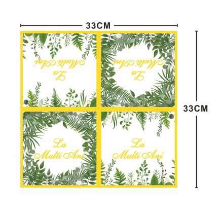 Set 20 servetele , la multi ani , 33x33 cm