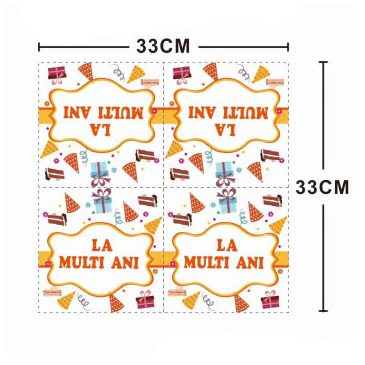 Set 20 servetele , la multi ani , 33x33 cm model 2