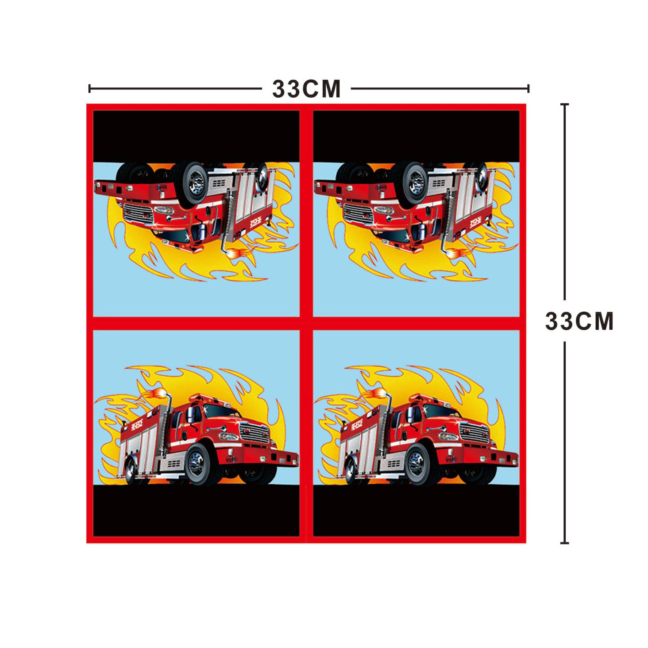 Set 20 servetele , masina de pompieri , 33x33 cm