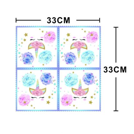 Set 20 servetele , unicorn , 33x33 cm