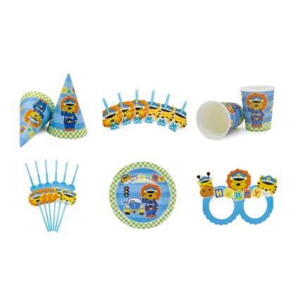 Set 36 accesorii pentru petrecerea copiilor, tematica animalute