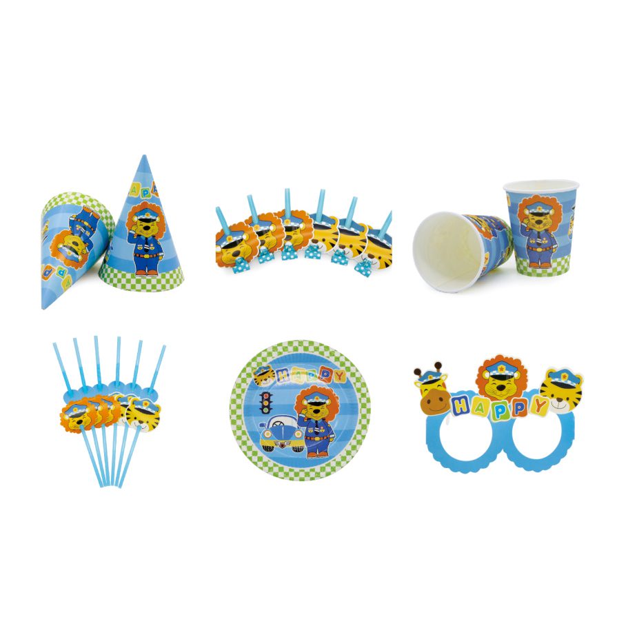 Set 36 accesorii pentru petrecerea copiilor, tematica animalute