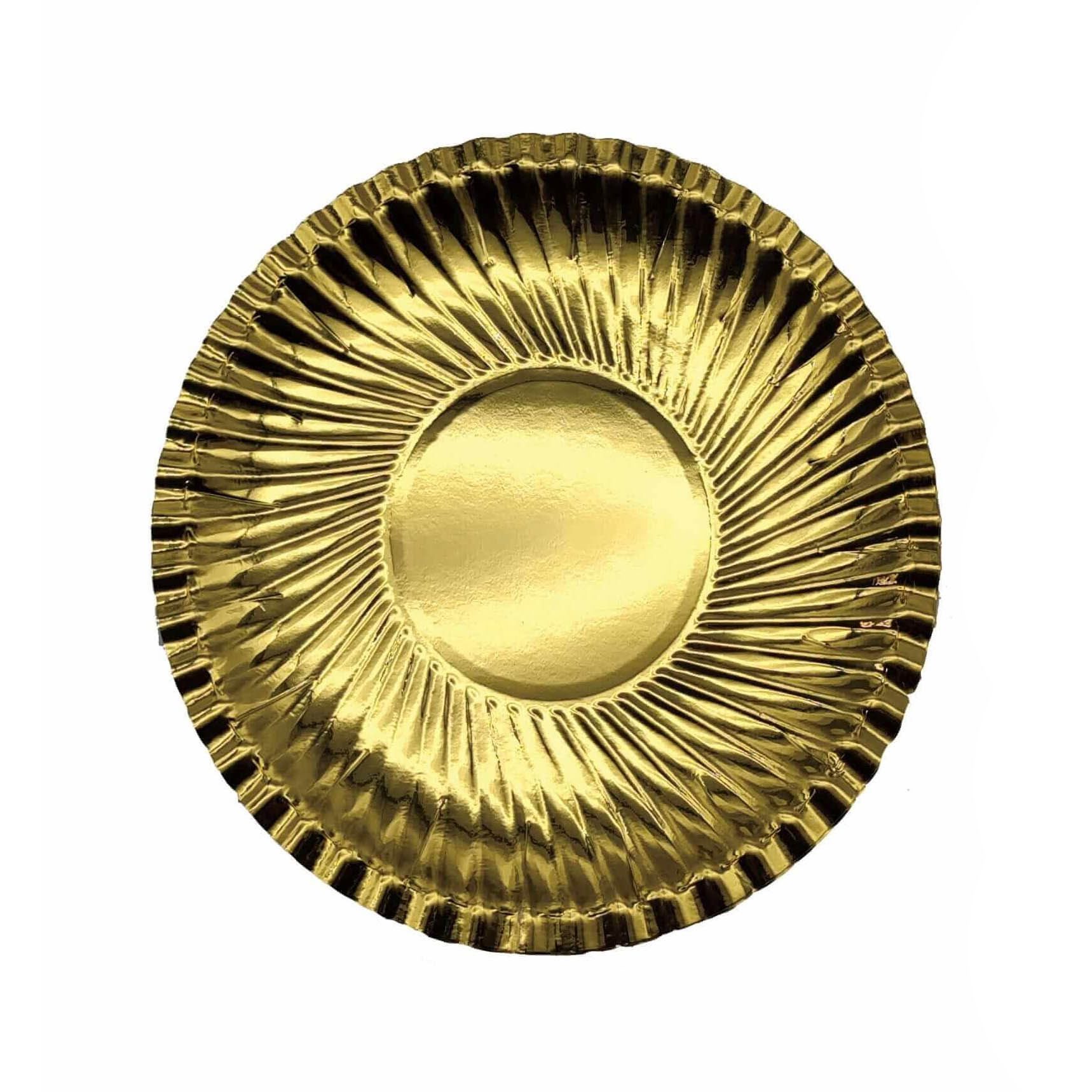 Set 8 farfurii din carton , auriu