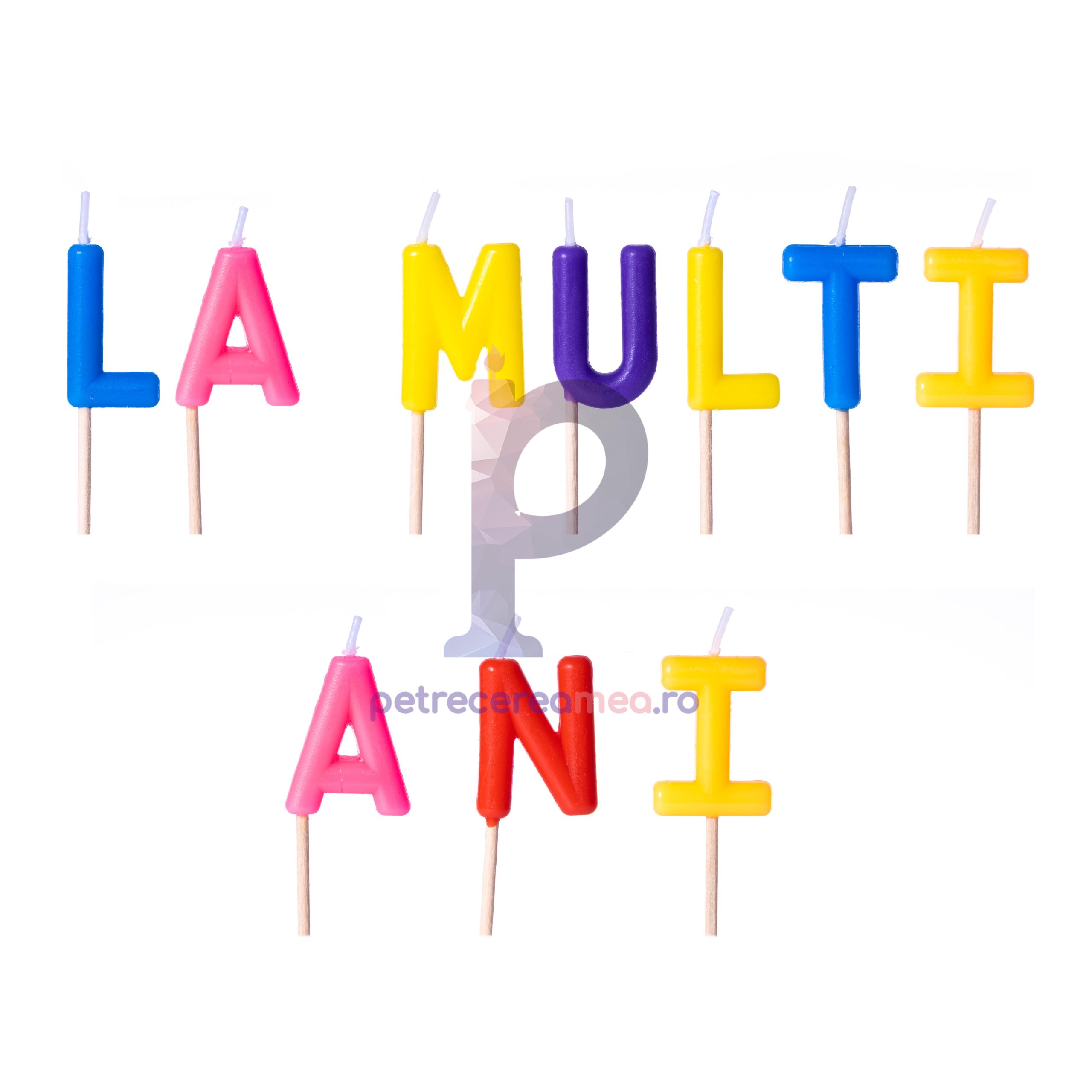 Set lumanari , la multi ani , multicolor